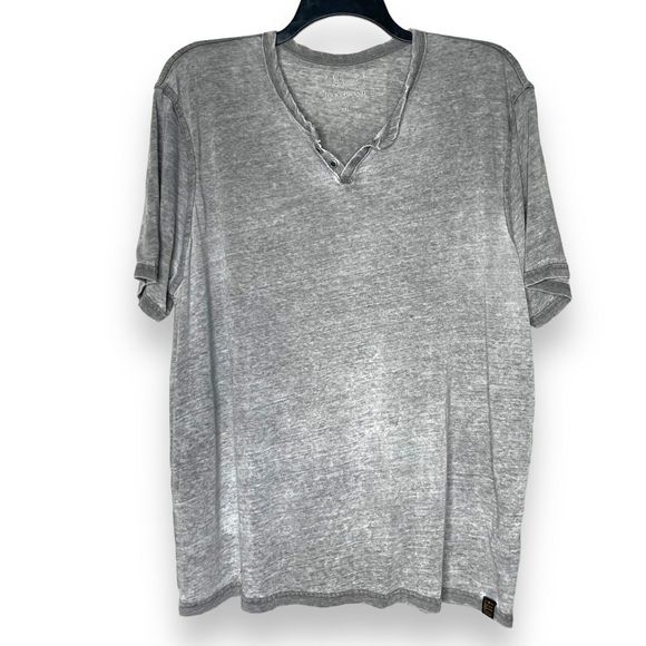 Lucky Brand Other - Lucky Brand T-shirt Men's XXL Venice Burnout Henley Short Sleeve Gray